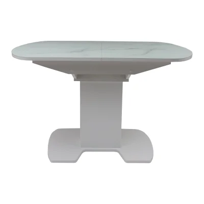 Стол КОРСИКА, матовый, фотопечать 1200(1515)*800, Мрамор белый 2/Белый матовый_9