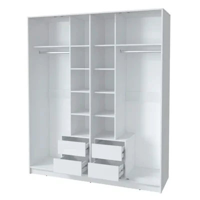 Шкаф КОНЦЕПТ КТ-Ш4(з), к.Белый/ф.Белый  (В2128хШ1800хГ547мм)_3