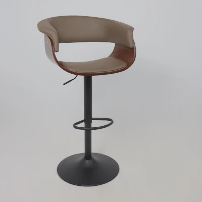 Стул барный ROSSI, экокожа, шоколадный C-5/черный_20