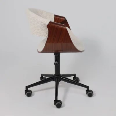 Кресло барное ANGARA, букле, кремовый Lisa 102/черный_6