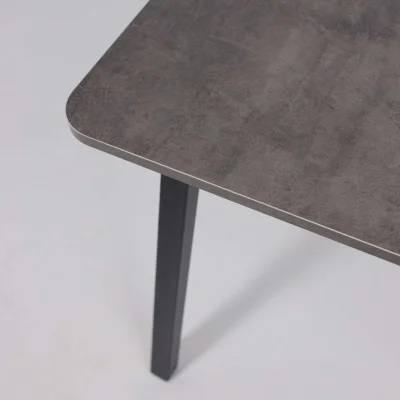 Стол TIRK RADIAL-110, раздвижной 110(142)х70, Дымчатая керамика/Чёрный_13