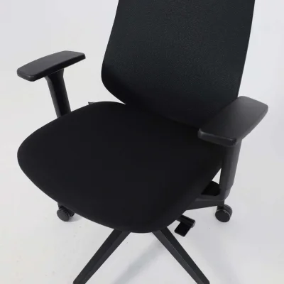 Кресло поворотное FENIX, черная сетка + ткань/черный полиамид_11