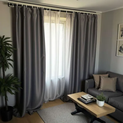 Штора "Блэкаут" 2х2,5м на универсальной ленте, цвет серый опал (арт.888-14)_3