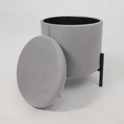 Стул-пуф BOOT, серый велюр MY 180G-60/черный_18