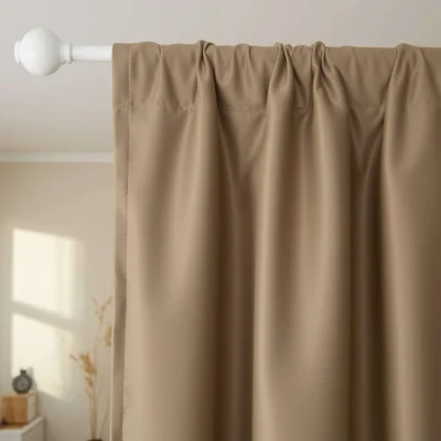 Штора "Блэкаут" 2х2,7м на универсальной ленте, цвет тёмно-бежевый (арт.SB 888-65)_8