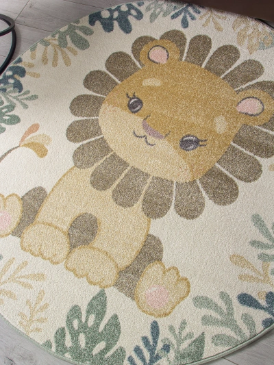 Ковер IZUMRUD F261 - LIGHT CREAM - Круг 1.6 на 1.6 фотография