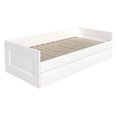 Кровать раздвижная СИРИУС 90(180)*200, белая (2.02.08.450.1 RU) фотография