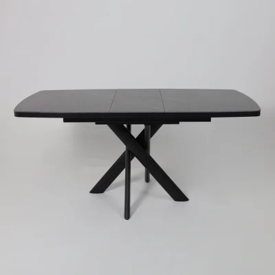 Стол LEONEL-130, раздвижной 130(165)х85, STONE BLACK ST CER/Черный_22