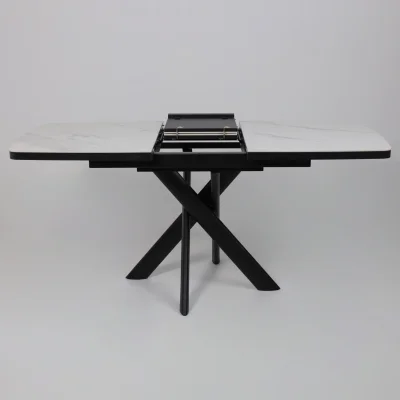 Стол LEONEL-130, раздвижной 130(165)х85, CALAKATTA ST CER/Черный_20