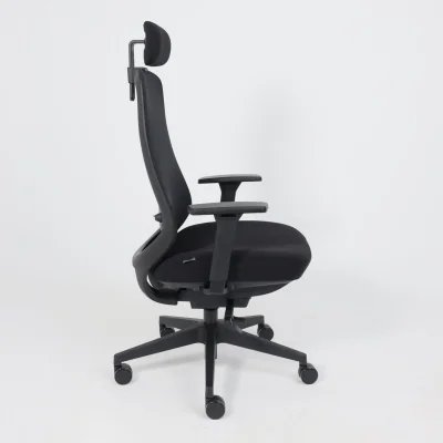 Кресло поворотное FENIX, черная сетка + ткань/черный полиамид_6