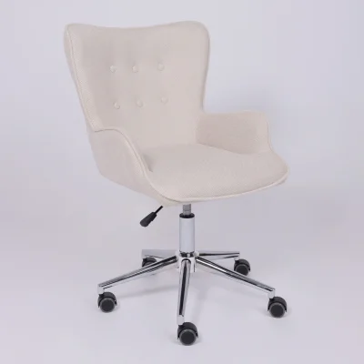 Кресло поворотное BELLA, букле/белый_4