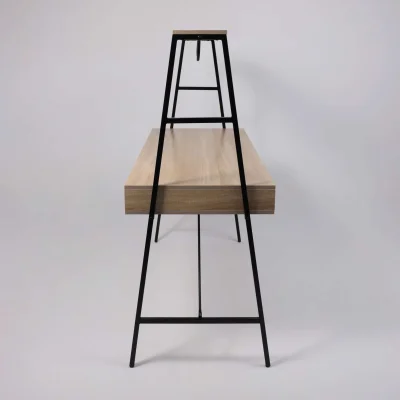 Стол письменный VECTOR, светлый дуб/черный металл, 1390*600*1400_15