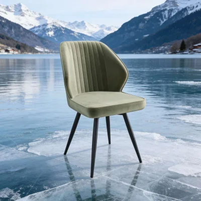 Стул MICHAEL-R1 360, d12 OLIVE LUX\черный_2