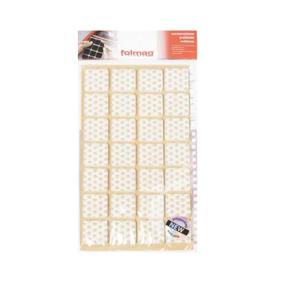 Подкладка самоприлипающая фетровая прорезиненная 20 х 20мм (1упак.=28шт), белая, Folmag_2