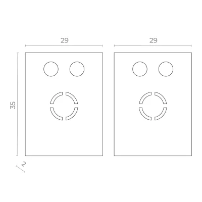 Торцевая заглушка SKYFLAT (2 шт) ST-Luce Белый SKYFLAT_2