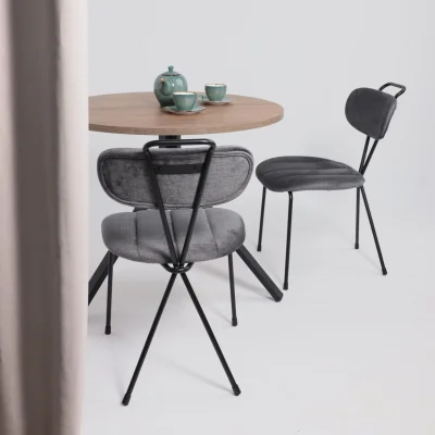 Стул TORI, серый велюр VOSS 15/черный_9