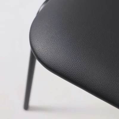 Стул на раме SEVEN BLACK V-4, кожзам, черный_4