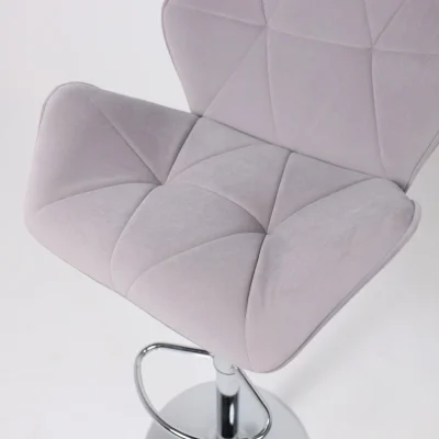 Кресло барное BERLIN GB, Kiton 722 серый велюр/хром_15