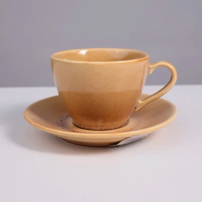 Чайный набор OPALUS, фарфор, пшеничный, кружка 200мл + блюдце_4