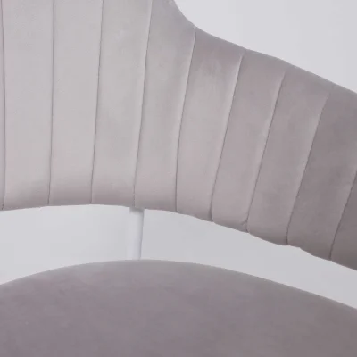 Стул AV 448, светло-серый бархат H-09/белый_6