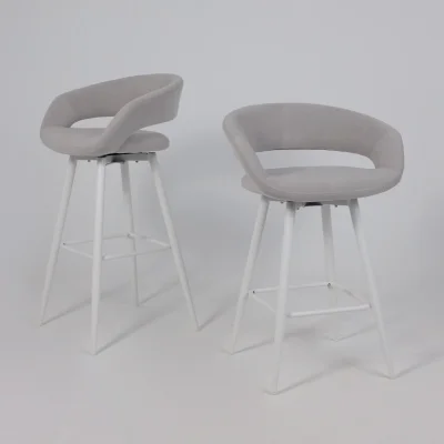 Стул барный BARNY-R 900, b20 SILVER LUX\белый_2