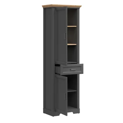 Н.м. "JASMIN" шкаф REG2D1S, к.Графит+Дуб артизан/ф.Графит_3