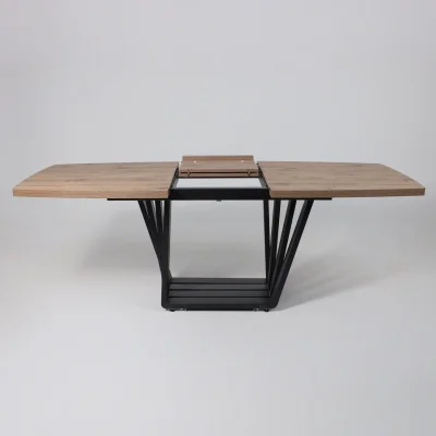 Стол KAMERON раздвижной, 1600(2050)*900 Дуб Веллингтон/черный_12