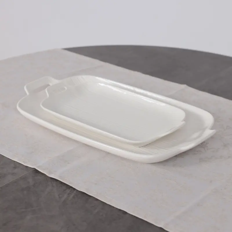 Блюдо PLATE, керамика, белый, 41,5*23*4см_preview_2