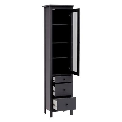 Шкаф с витриной САГА 50 МОРУ, серый (2.08.16.240.4 RU)_3