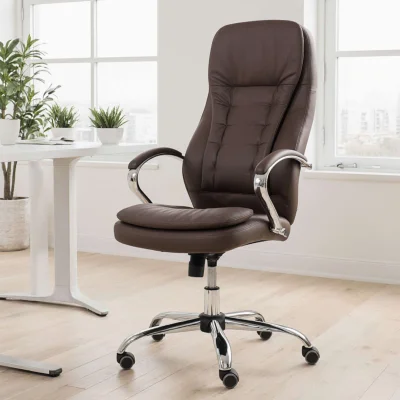 Кресло рабочее, поворотное RICHARD, коричневый_23