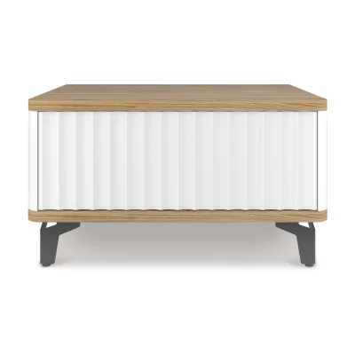 Стол-консоль SHTABE ROYAL 5001 эко, Белый-Дуб Сантана-Черный_2