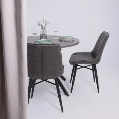 Стул Devis, винтажный серый Dallas-003/черный_3