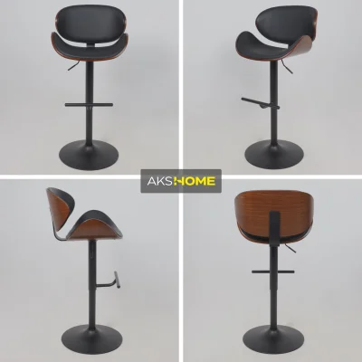 Кресло барное ROCKER, экокожа, черный/черный_3