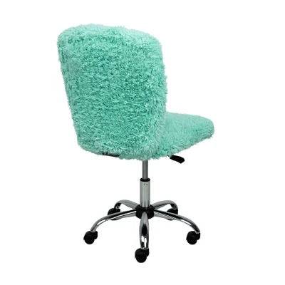 Кресло поворотное FLUFFY, искусственный мех, мятный_9