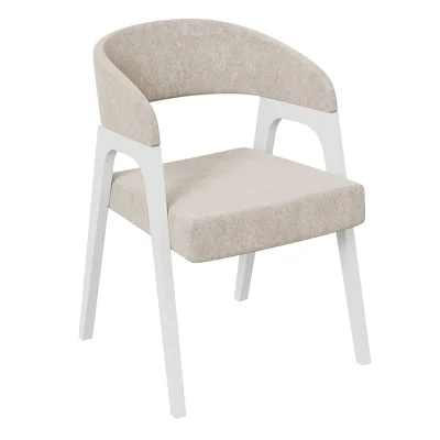 Кресло ТЕХАС, кремовый №208 Велюр Jercy cream/белый матовый фотография