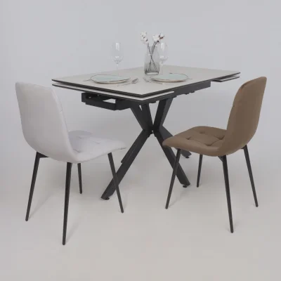 Стул AV 406-N, шоколадный бархат Confetti chocolate/черный_4