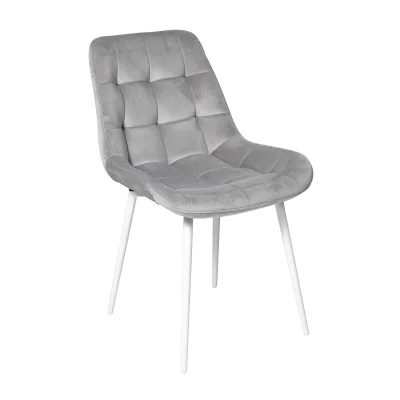 Стул AV 405, светло-серый бархат Н-09/белый_1