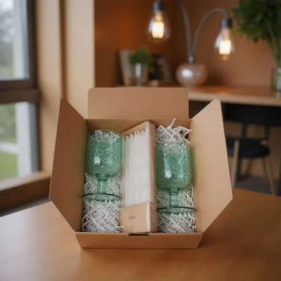 Подарочный бокс №1 (Бокал для коктейлей (2 шт.) + Набор свечей + Подарочная упаковка)_2