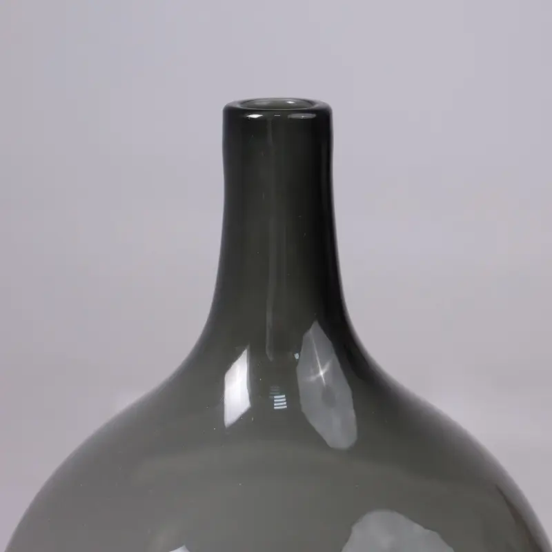 Ваза стеклянная FOAM, дымчатый, 18*29см_preview_3