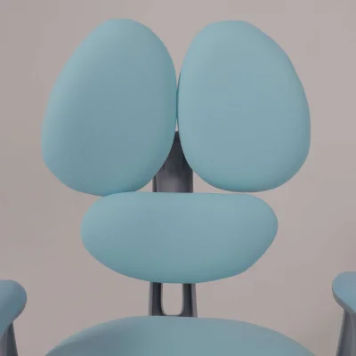 Кресло поворотное LEO, ткань, голубой_16