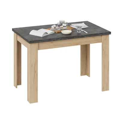 Стол раздвижной ПРОМО Тип 4, 1100(2098)*670, ателье темный/дуб крафт золотой_3