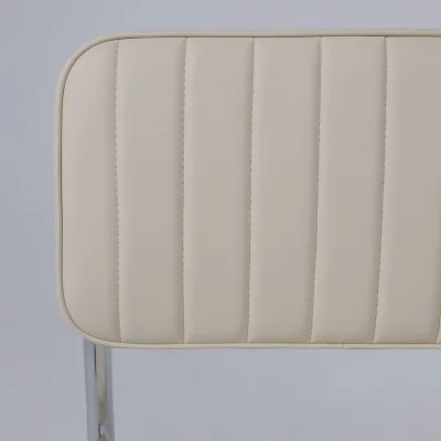 Кресло СЛАВИЯ Люкс, Pegaso крем экокожа/хром_7