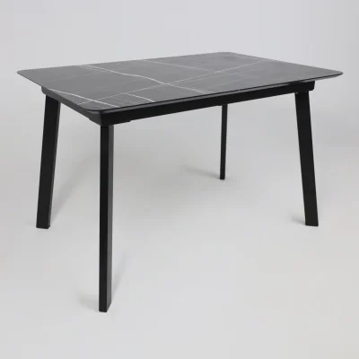 Стол AV 1209, HPL+МДФ,  раздвижной 1200 (1600)*800 Черный тунис /черный_11