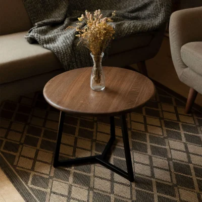 Стол журнальный SMT-60 DD, дуб мореный/черный_5