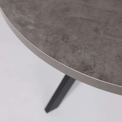 Стол RONDO М-100, круглый раздвижной 100(135), ДЫМЧАТАЯ КЕРАМИКА/Черный_19