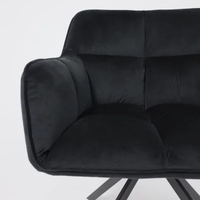 Кресло VIRGINIA, поворотное, черный велюр HCJ-50/черный_10