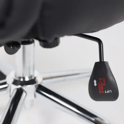 Кресло поворотное LOREAN, черная экокожа/хромированный металл_15