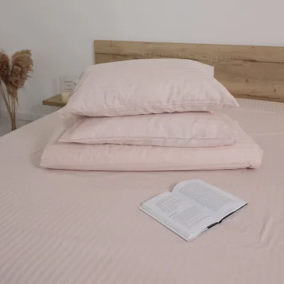 Простыня 200*220см Топлёное молоко, премиум  сатин-страйп_2