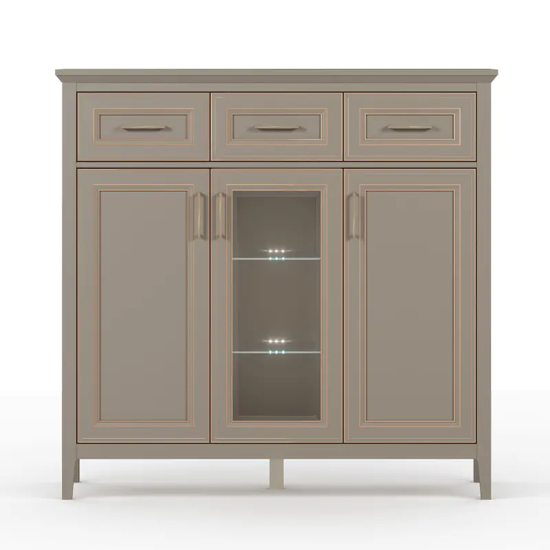 Н.м. "CLASSIC" тумба KOM1W2D3S с подсветкой, к.Глиняный серый/ф.Глиняный серый_preview_3