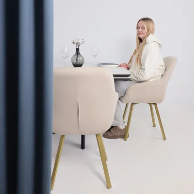 Стул ROMEO 360, b03 CREAM LUX\золото_2